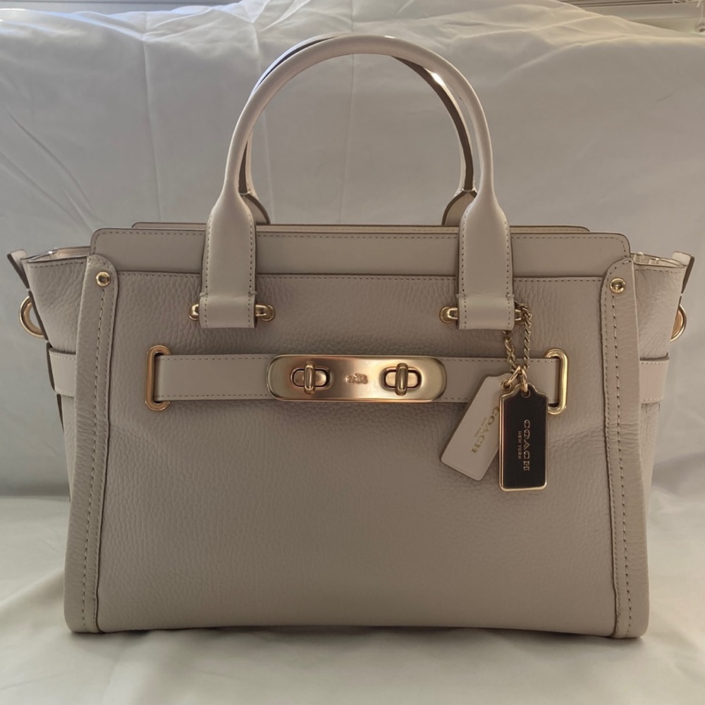 Coach Beige Leather Handbag
